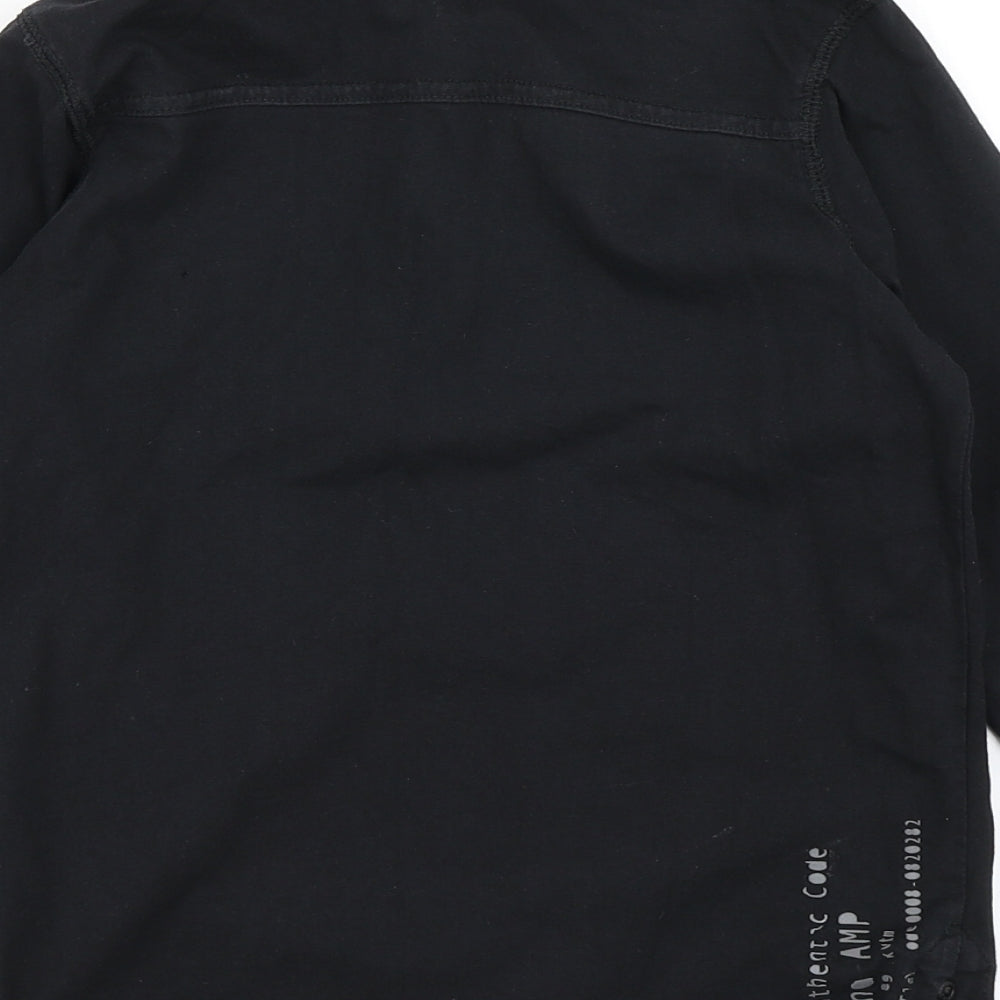 George Boys Black Basic Polo Size 7-8 Years