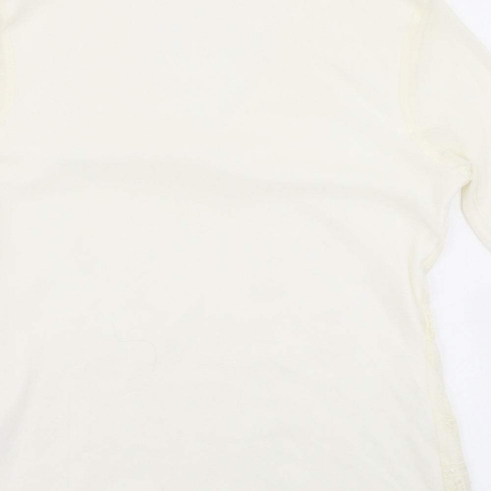Mia Moda Womens Ivory Basic Blouse Size 14