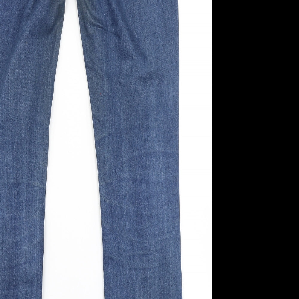 Diamonds & Divas Womens Blue Denim Skinny Jeans Size 12 L31 in