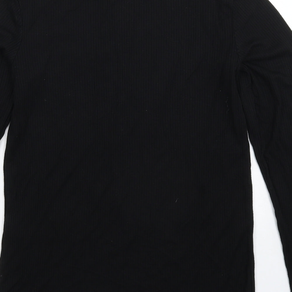 H&M Womens Black Knit Pullover Jumper Size XS