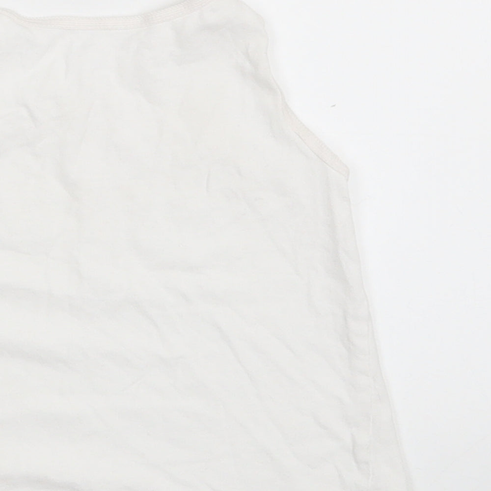 Primark Girls White Cropped Tank Size 4-5 Years