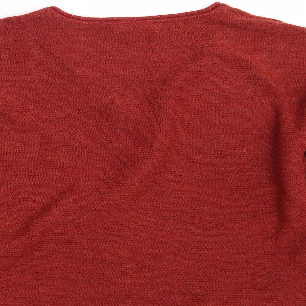 Couleurs & Prix Womens Red Knit Pullover Jumper Size 22 - Cropped