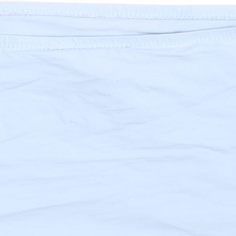 New Look Womens Blue Cropped Blouse Size M