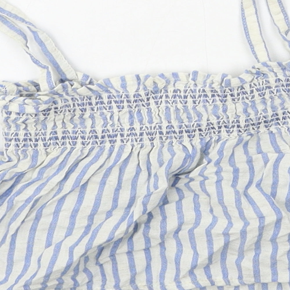 NEXT Girls Blue Striped Basic Tank Size 12-18 Months