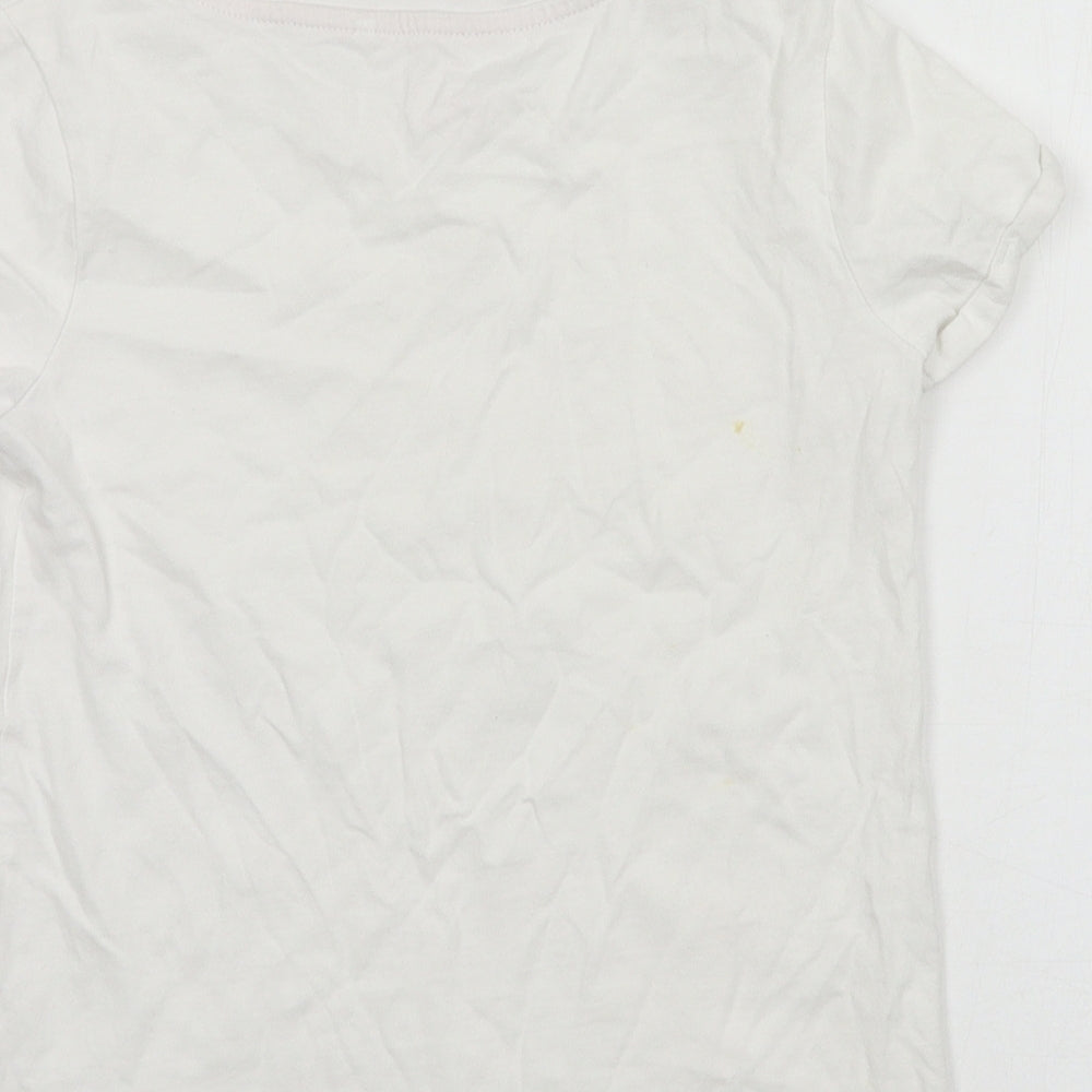 NEXT Girls White Jersey Basic T-Shirt Size 9 Years