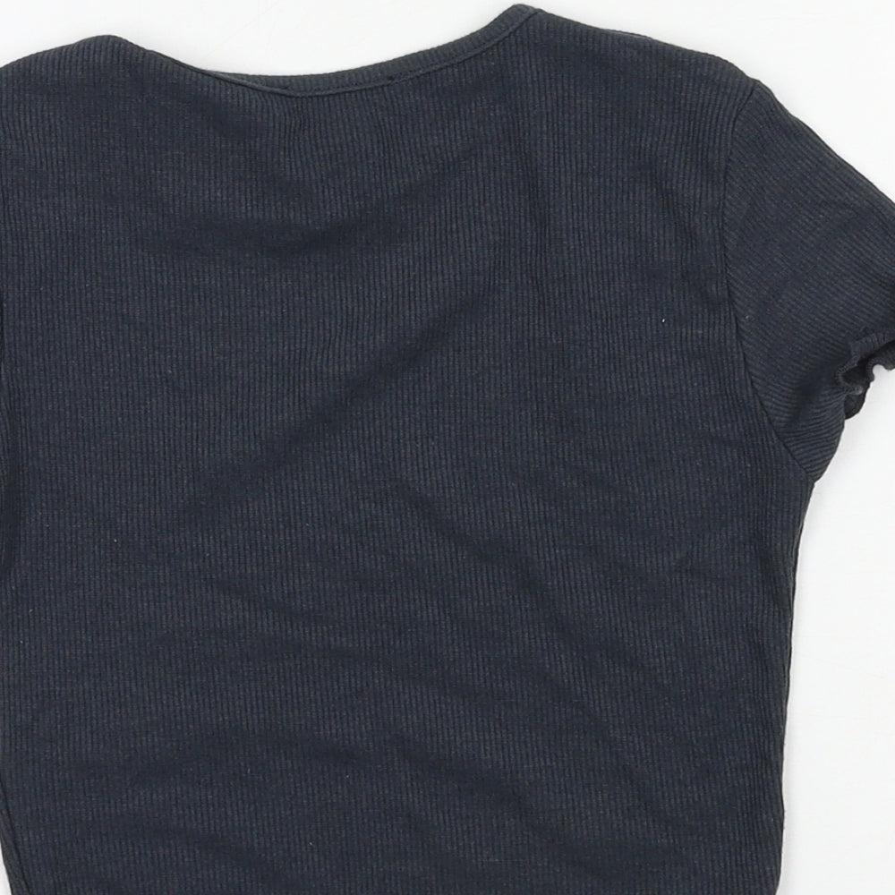 New Look Girls Grey Jersey Basic T-Shirt Size 9 Years