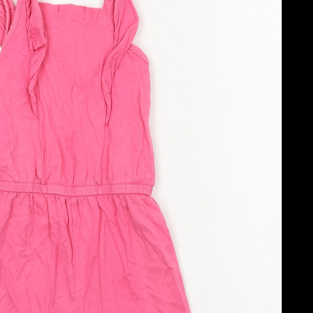 Primark Girls Pink Jersey Playsuit One-Piece Size 5-6 Years