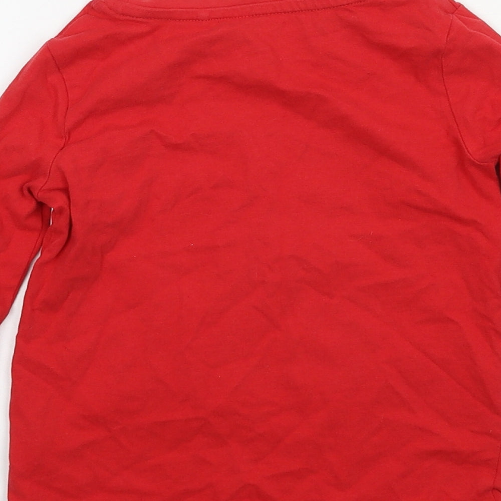 NEXT Girls Red Jersey Basic T-Shirt Size 4 Years - Dear Santa
