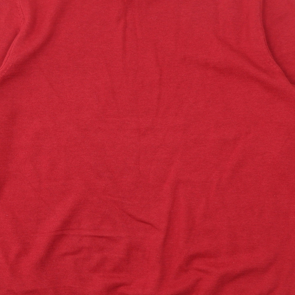 M&S Mens Red Pullover Sweatshirt Size S
