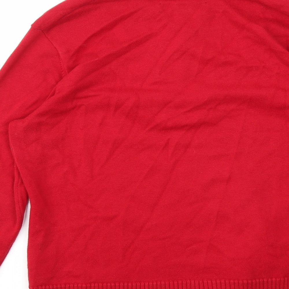Jones New York Womens Red Pullover Jumper Size M