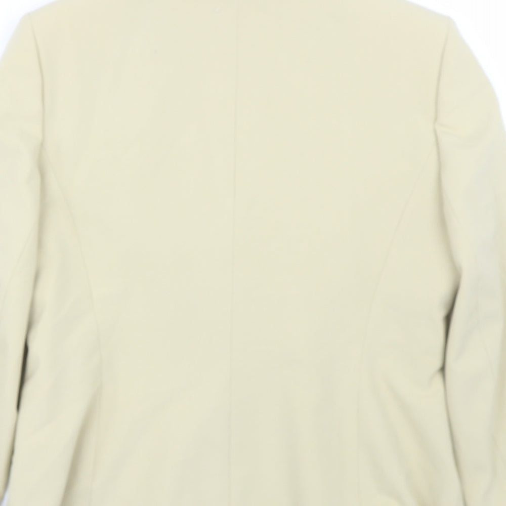 Preworn Womens Beige Jacket Suit Size 14