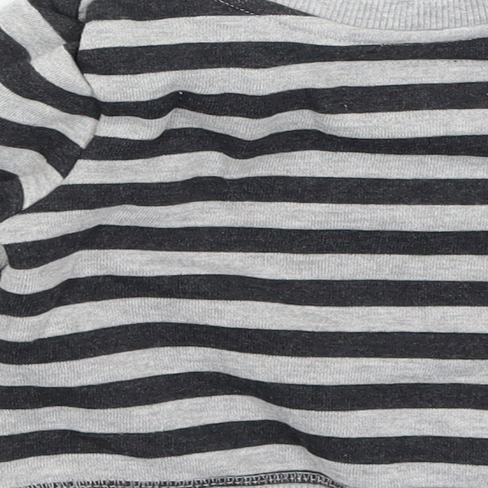 Primark Baby Grey Striped Pullover Jumper Size 9-12 Months - Merry Rex-mas