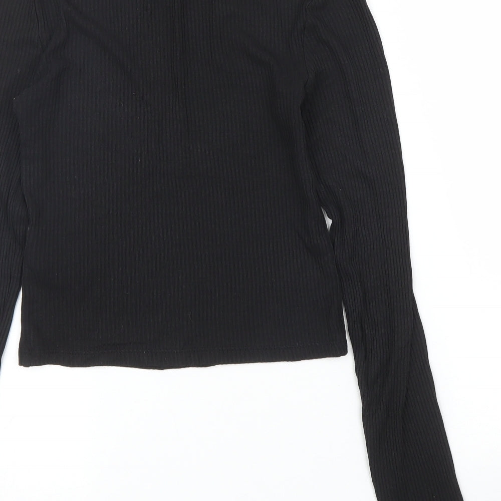 H&M Womens Black Basic T-Shirt Size XS