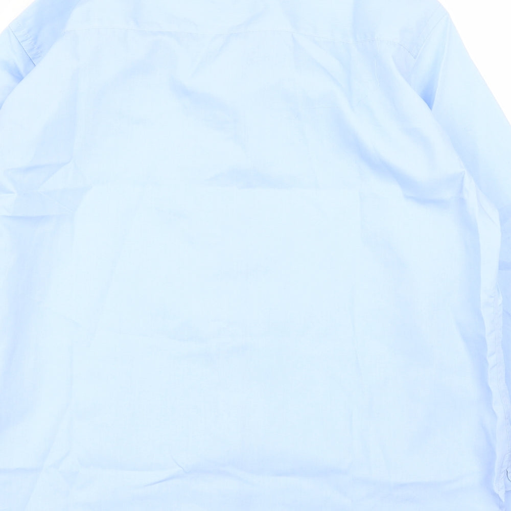 Kustom Kit Mens Blue Button-Up Size XL