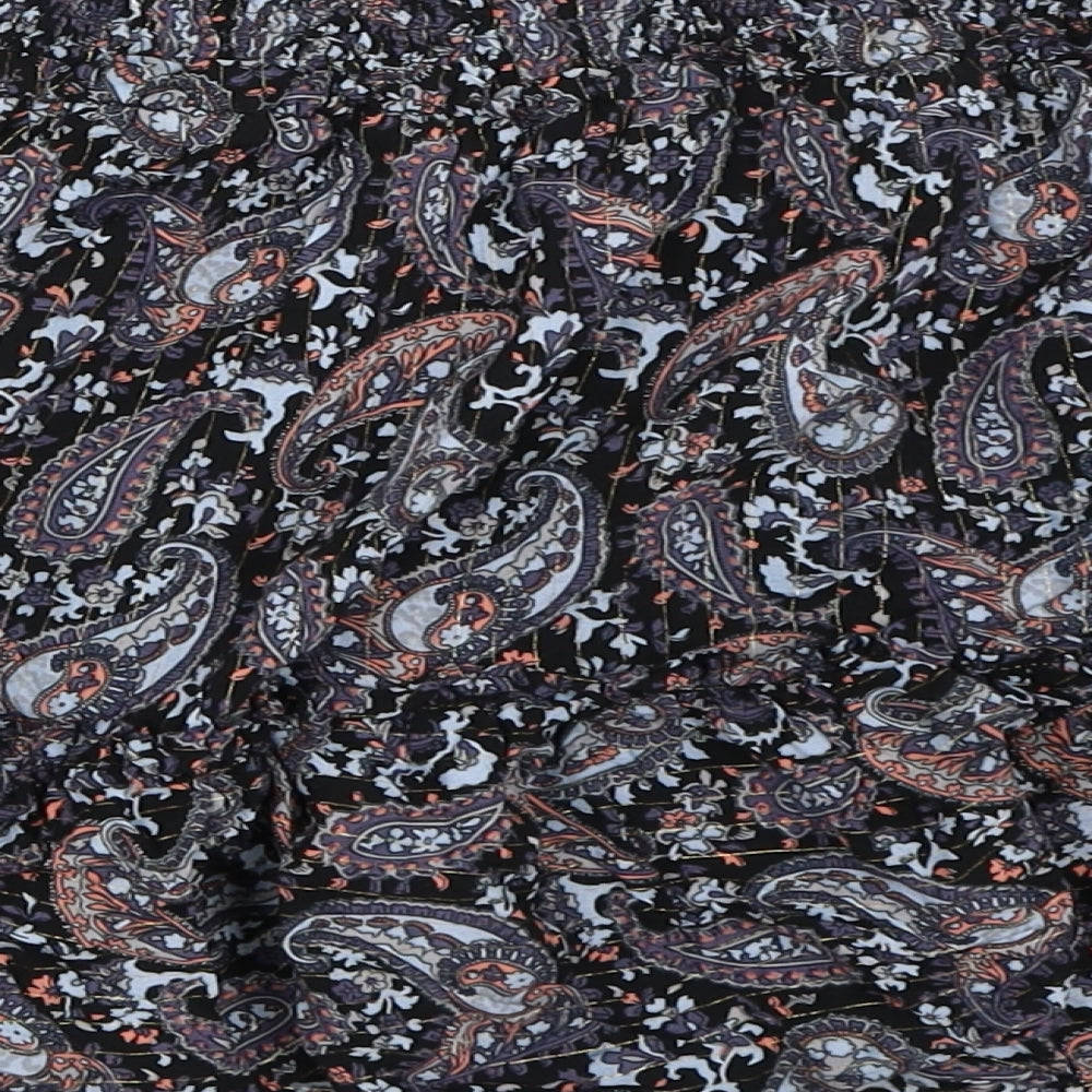 Oasis Womens Blue Paisley Flare Skirt Size 8