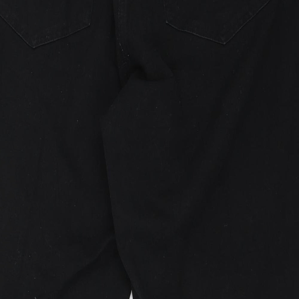 Preworn Womens Black Mom Jeans Size L L27 in