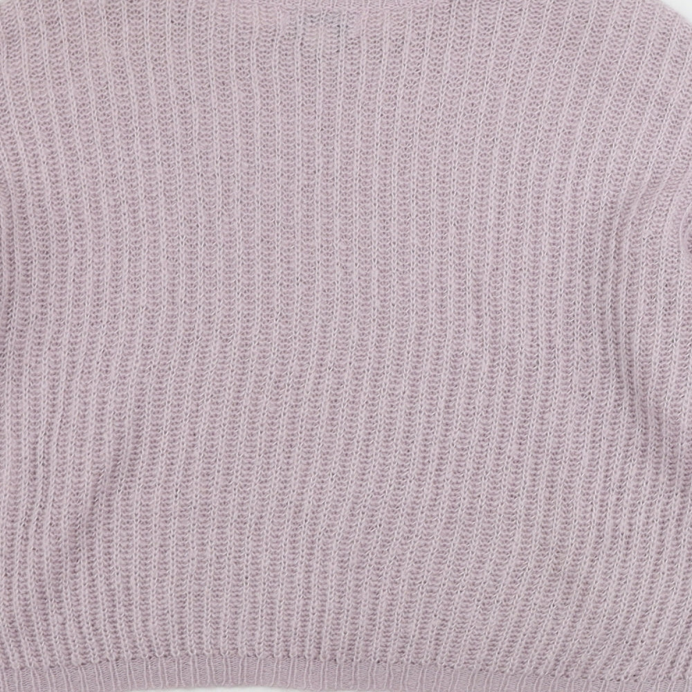 Jaqueline de Yong Womens Pink Pullover Jumper Size S