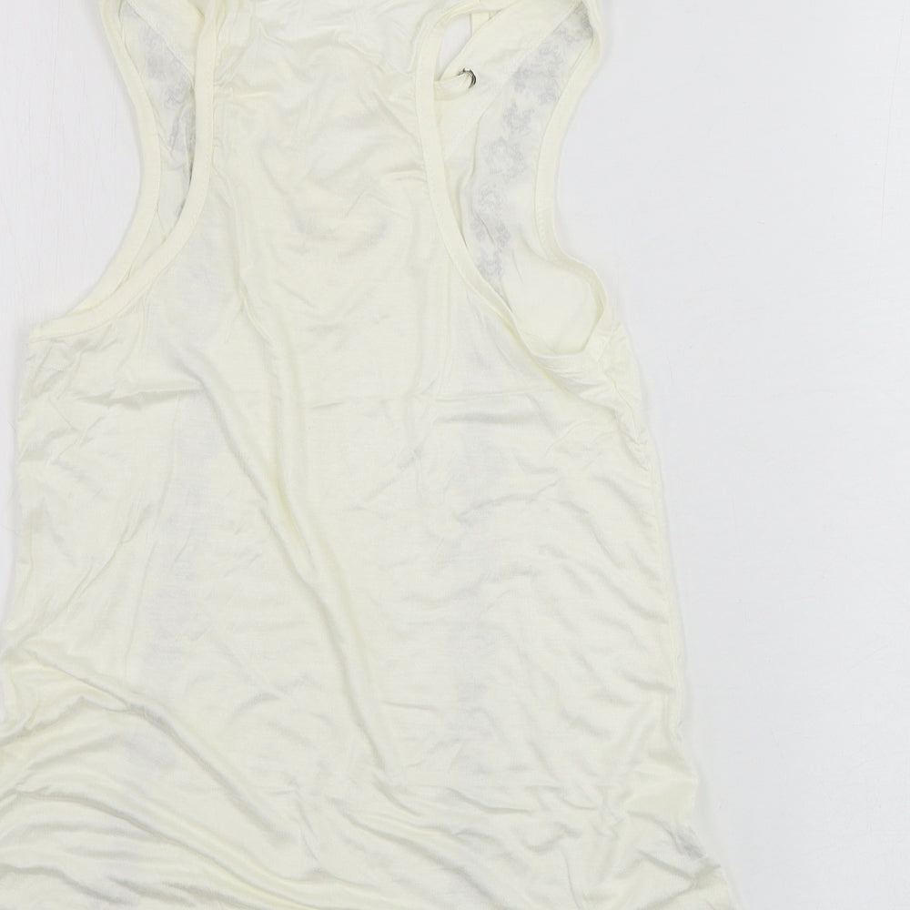 Preworn Womens White Basic Tank Size S