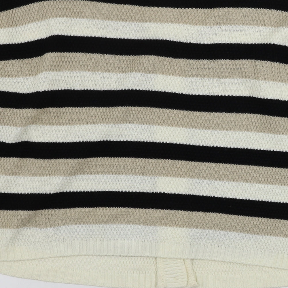 EVIE Womens Beige Striped Cardigan Jumper Size 12