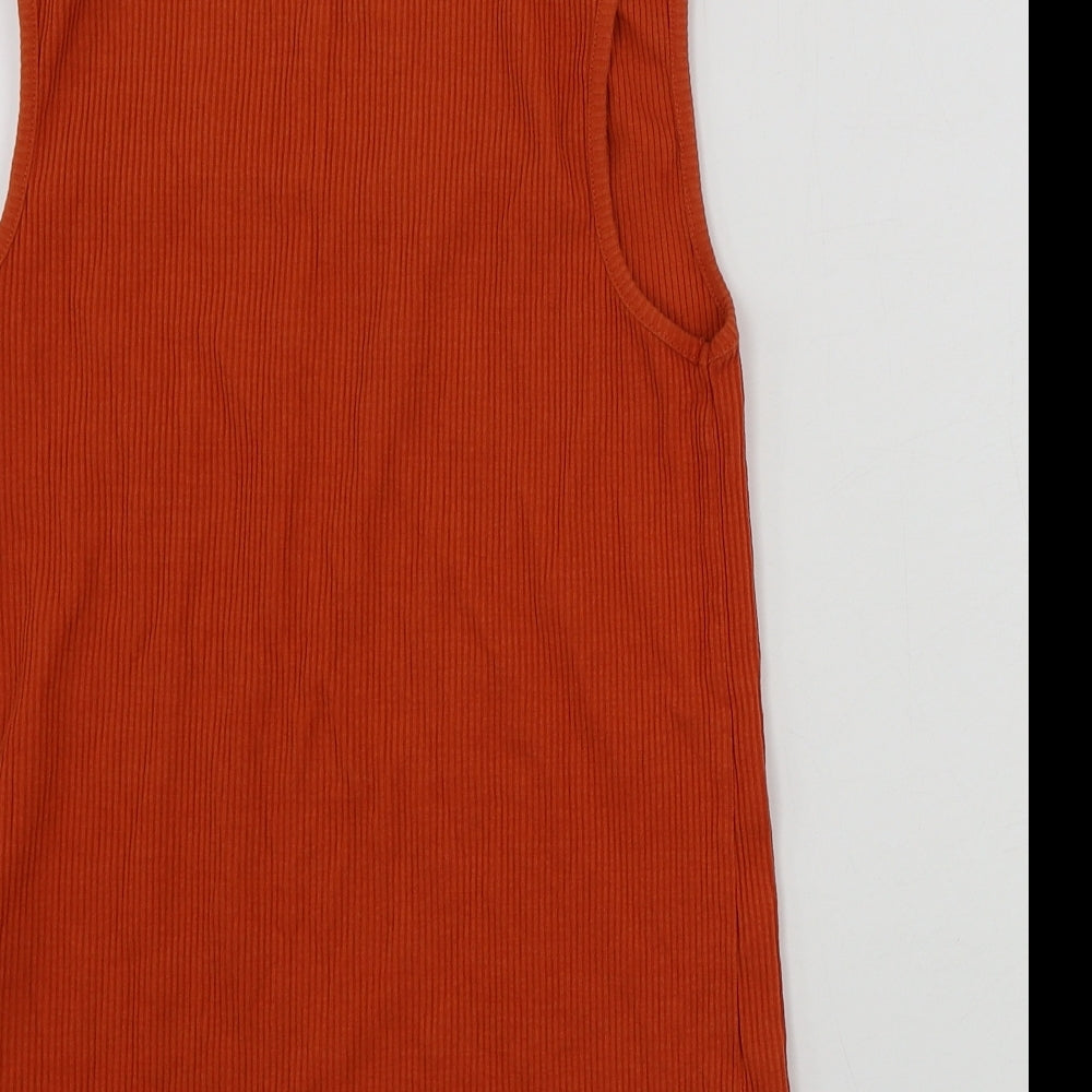 Peacocks Womens Orange Basic Tank Size 12