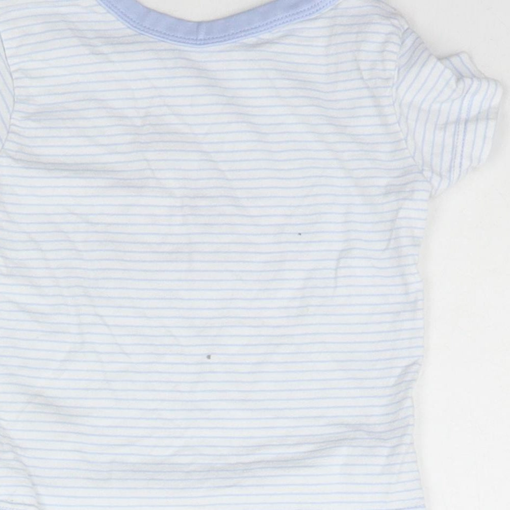 little nutmeg Baby Blue Striped Basic T-Shirt Size 6-9 Months - Little Prince