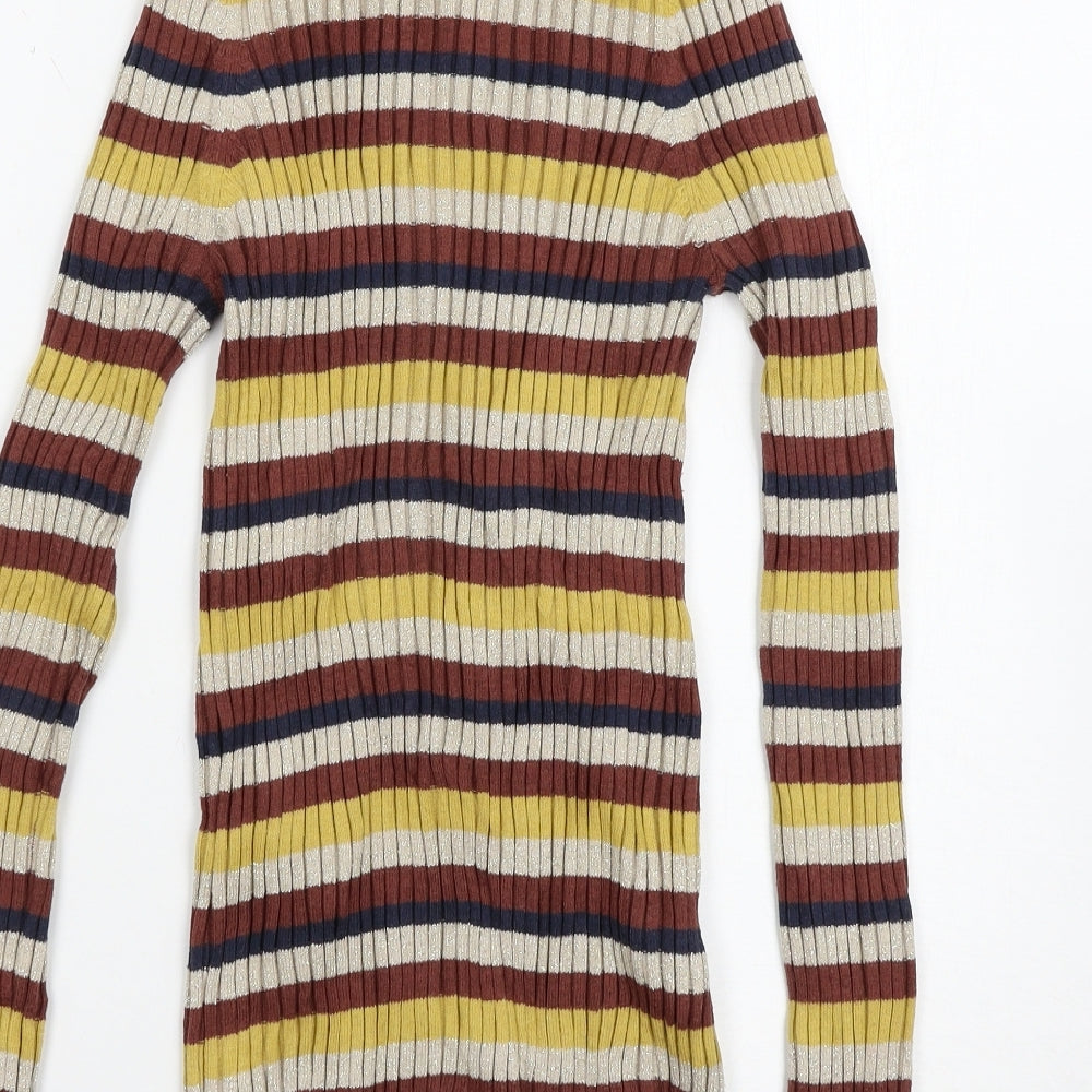 NEXT Womens Multicoloured Striped Pullover Jumper Size 12
