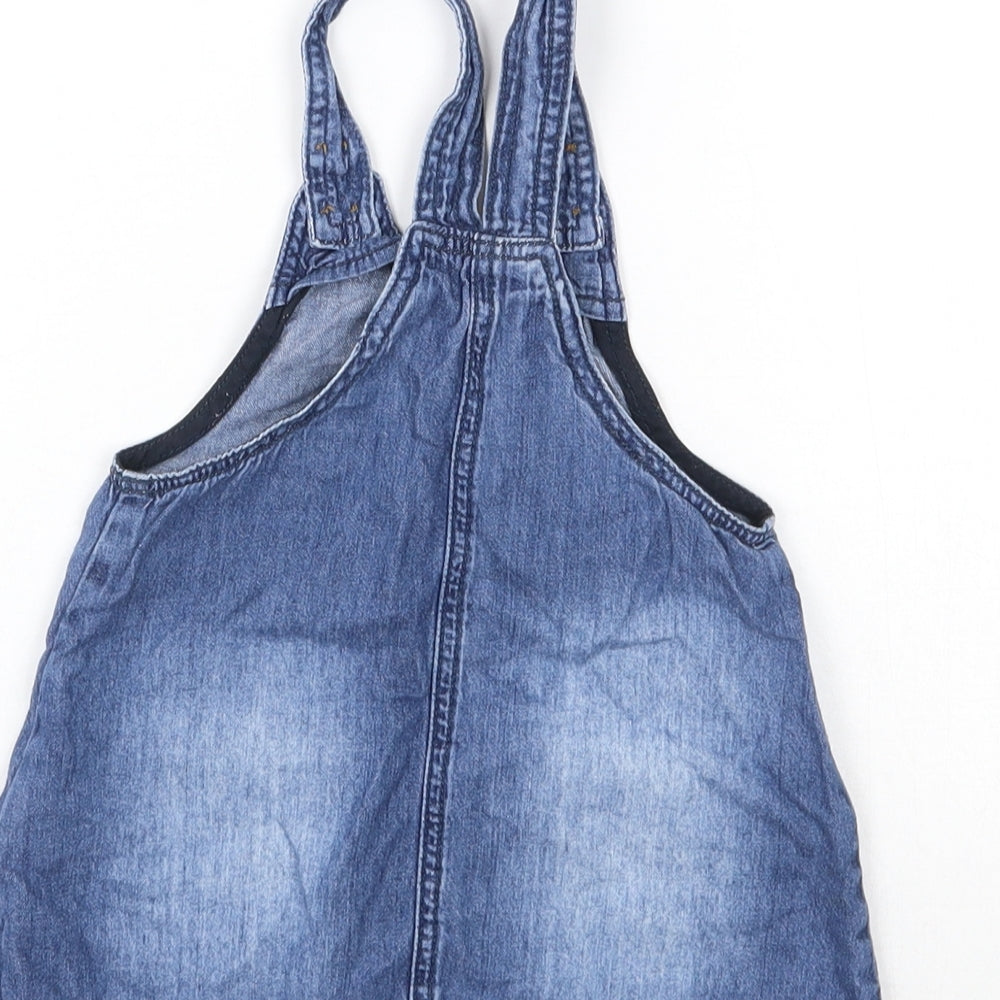 Next Boys Blue Pinafore/Dungaree Dress Size 12-18 Months