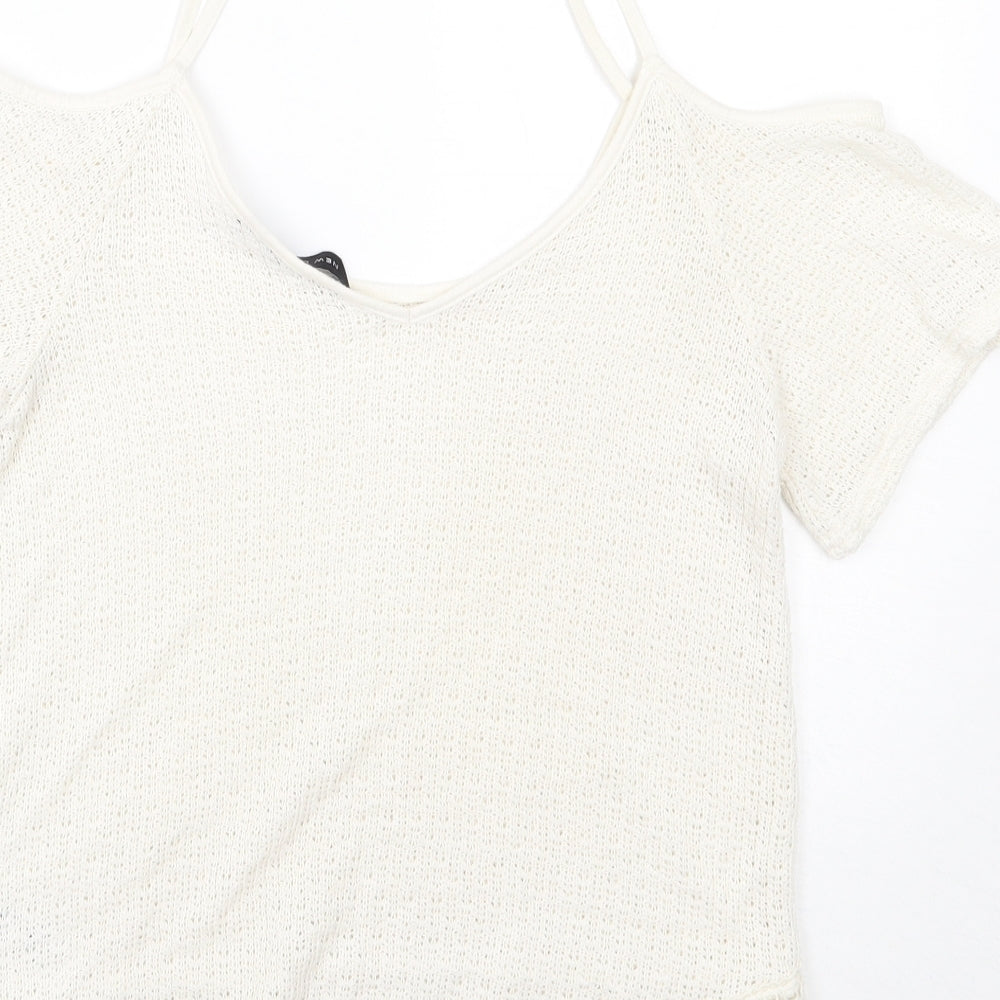 Newlook Womens White Basic T-Shirt Size 10