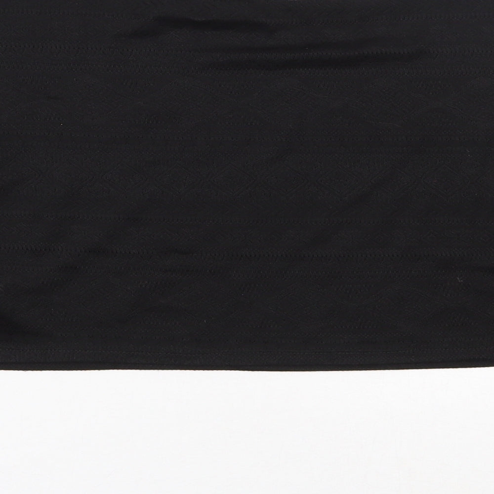 Primark Womens Black Cropped T-Shirt Size 10