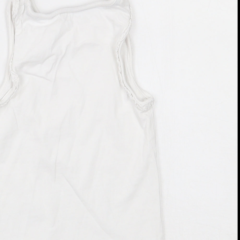 George Girls White Basic Tank Size 5-6 Years