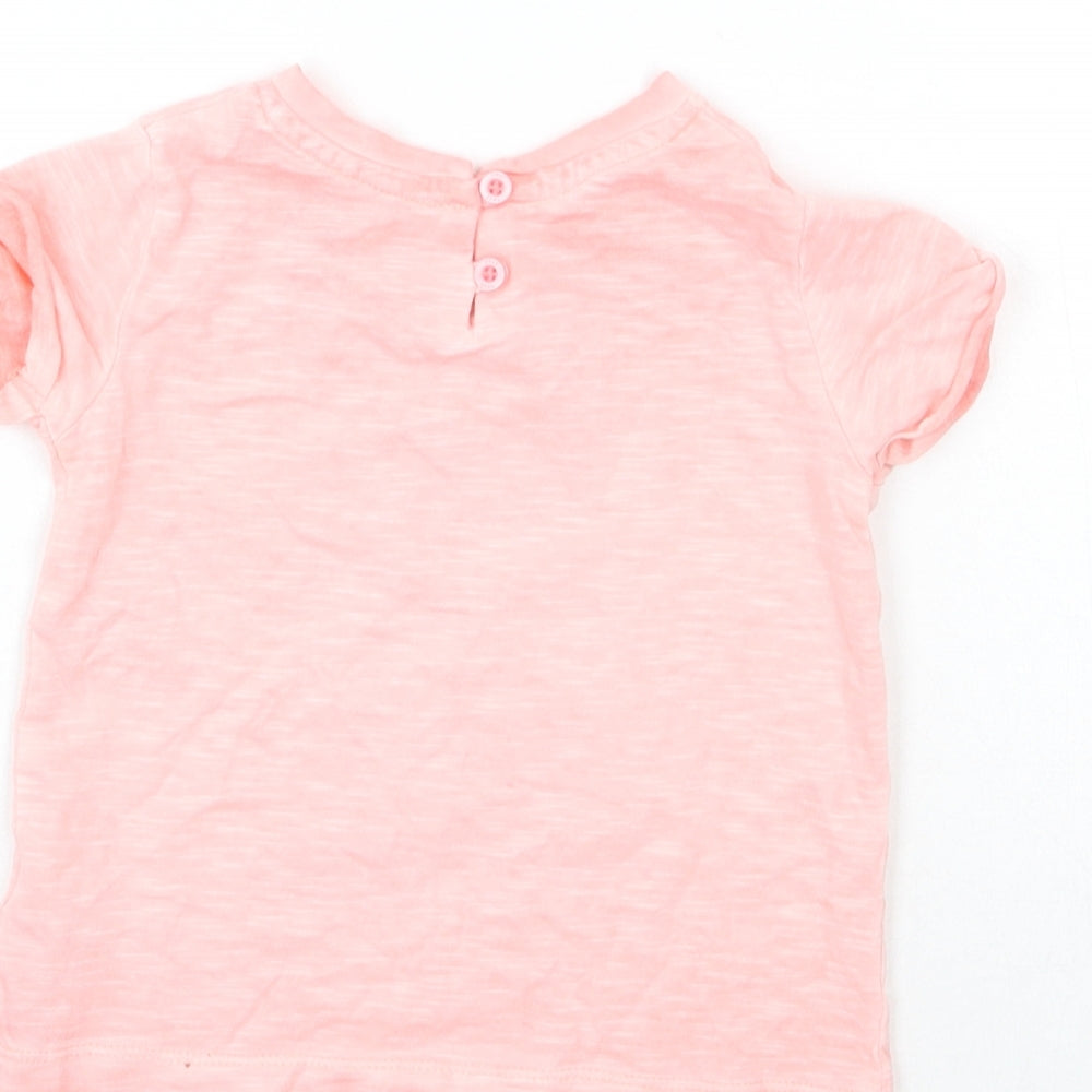 NEXT Girls Pink Basic T-Shirt Size 9-12 Months