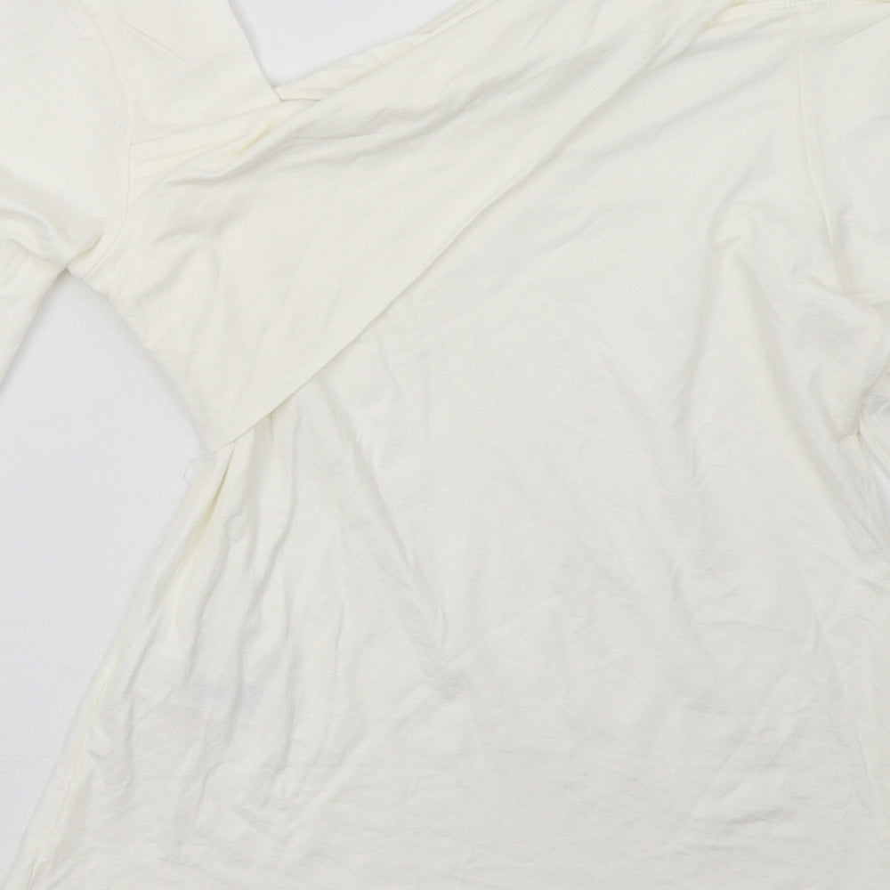 Primark Womens White Pullover Sweatshirt Size XS