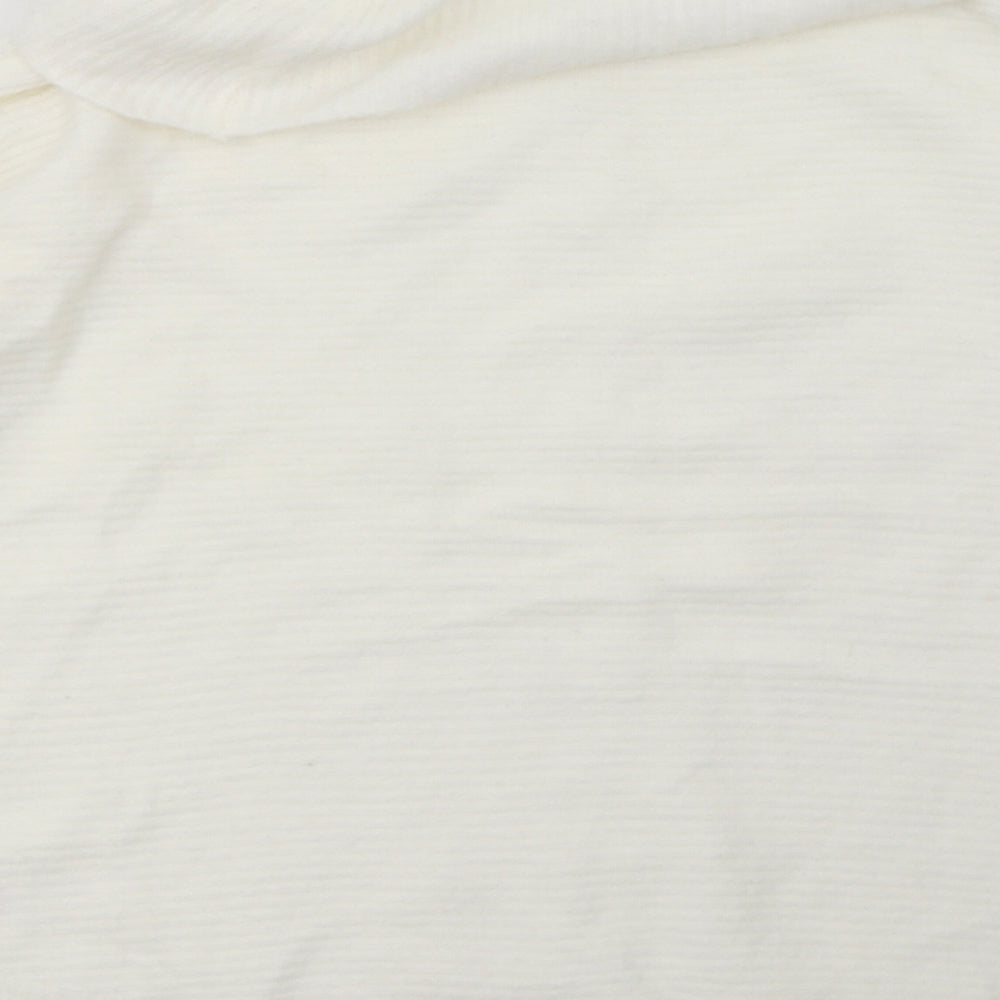 Peacocks Womens White Pullover Sweatshirt Size S