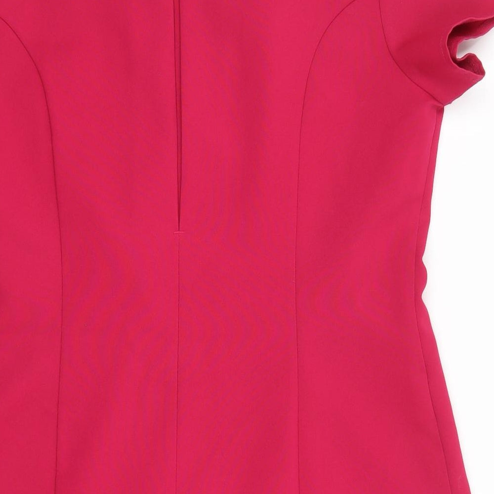 Simon Jersey Womens Pink T-Shirt Dress Size 14
