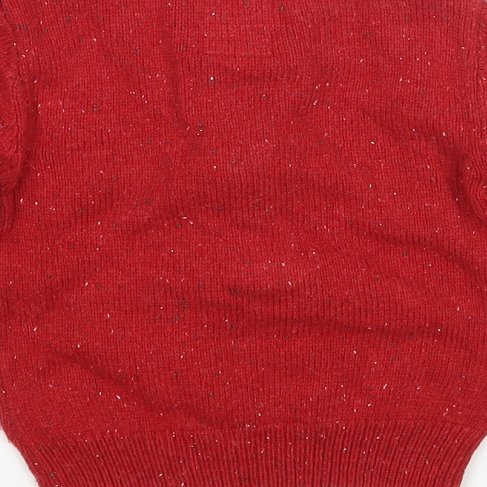 Next Boys Red Pullover Jumper Size 9-12 Months