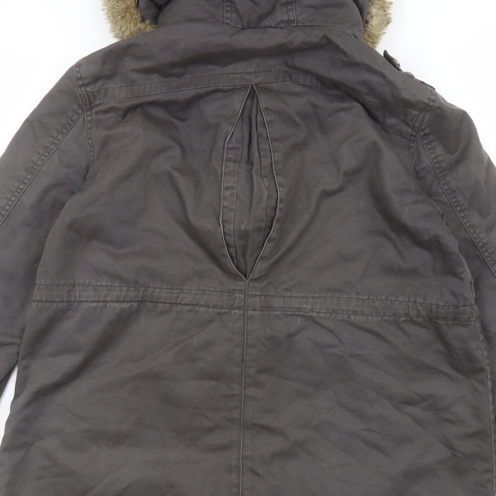 Marks & Spencer Womens Green Parka Coat Size 10