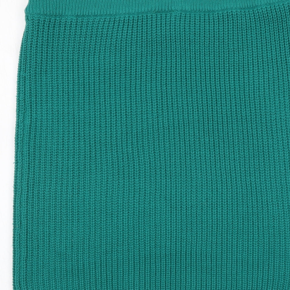 Classics Woman Womens Green A-Line Skirt Size 14