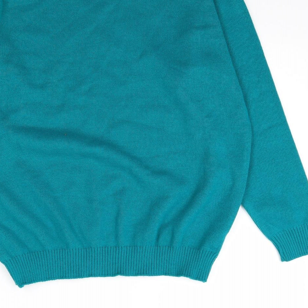 Merry Gold Womens Green Knit Pullover Jumper Size L