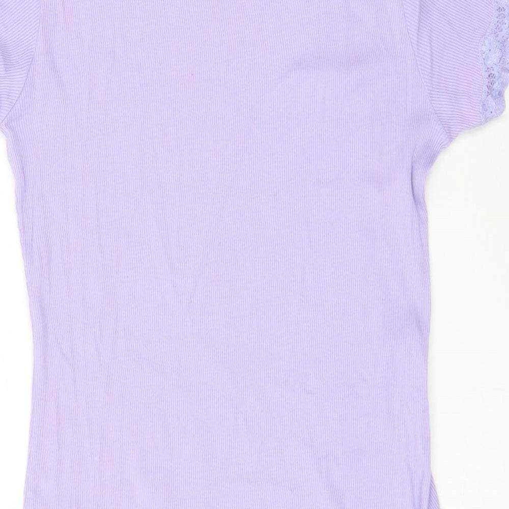 M&Co Womens Purple Striped Mini Size S