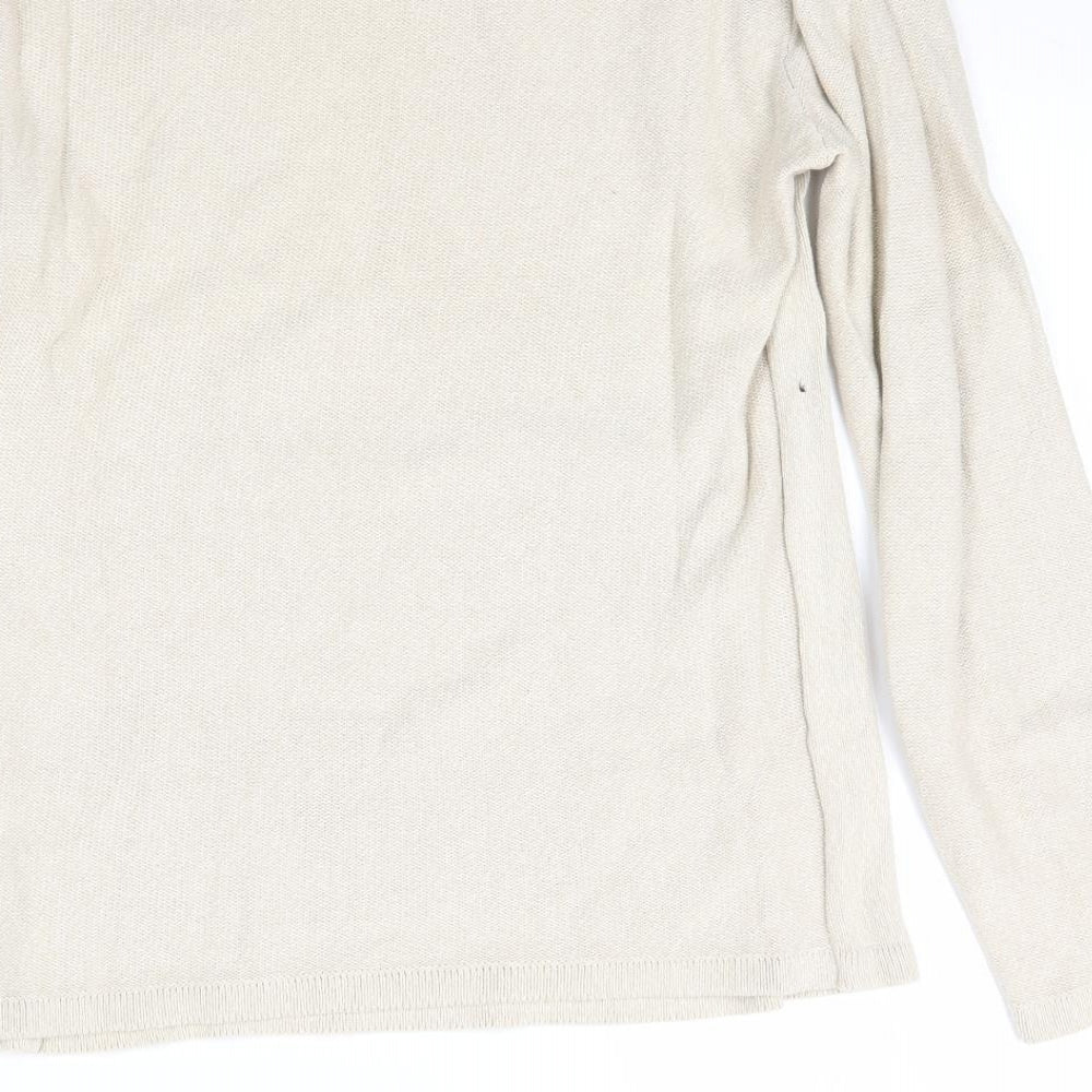 Denim 73 Womens Beige Knit Pullover Jumper Size M