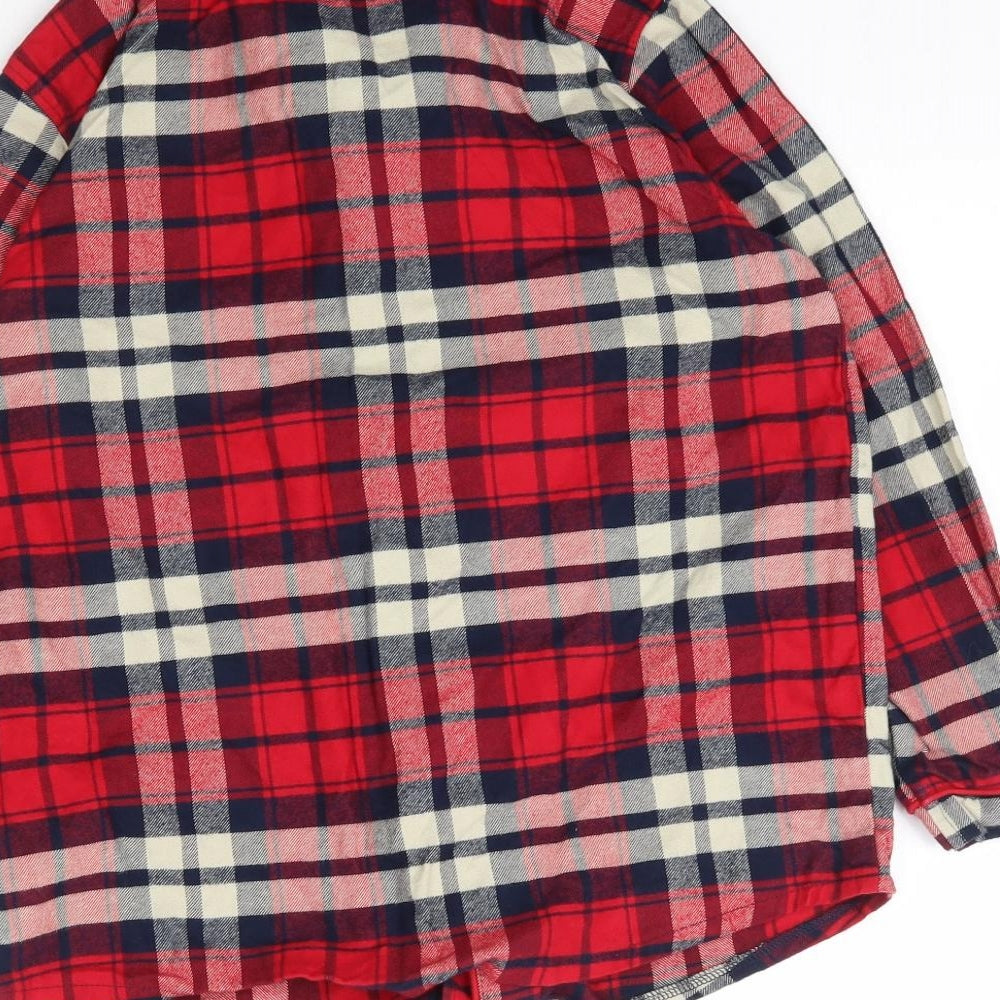 NEXT Girls Red Plaid Top Pyjama Top Size 10-11 Years