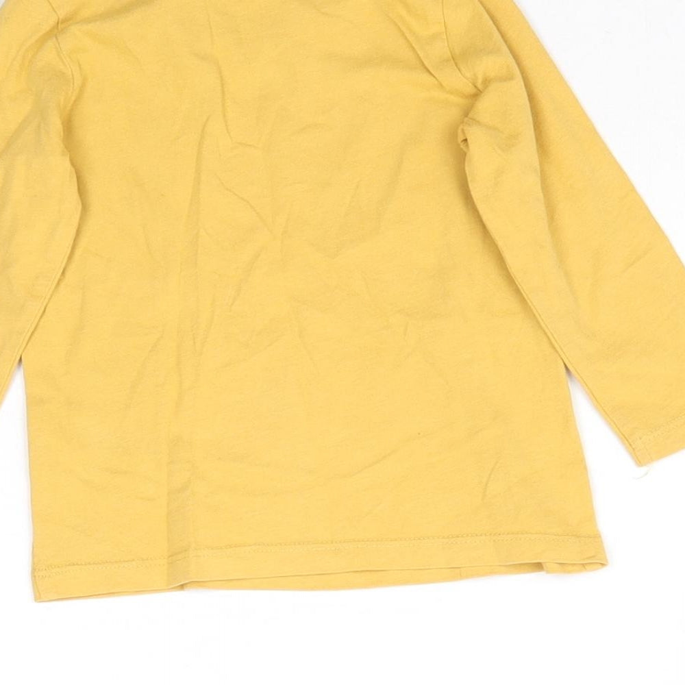 Matalan Baby Yellow Basic T-Shirt Size 9-12 Months - Today i want to have fun