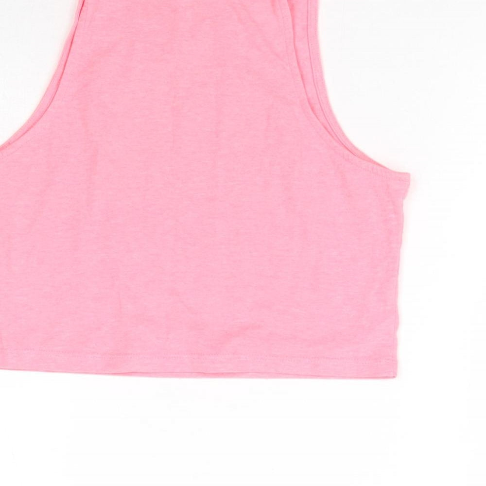 H&M Womens Pink Cropped Tank Size S
