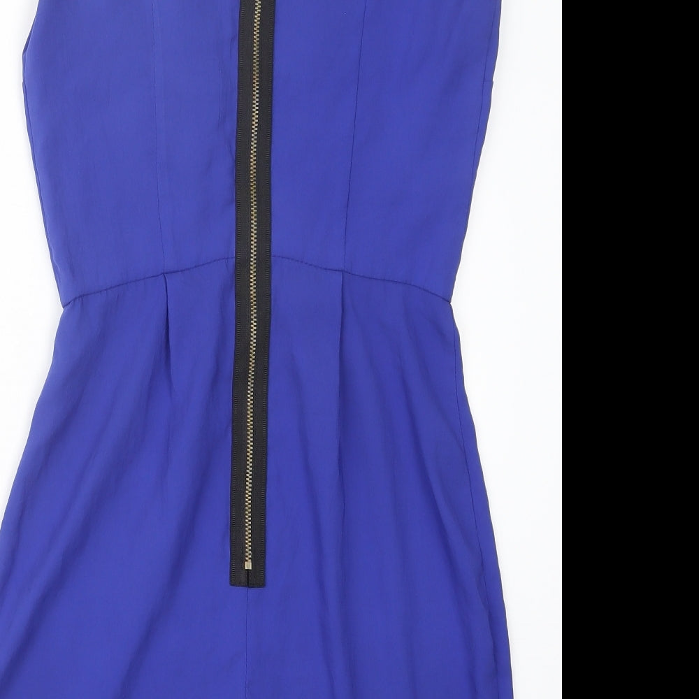 Topshop Womens Blue A-Line Size 8