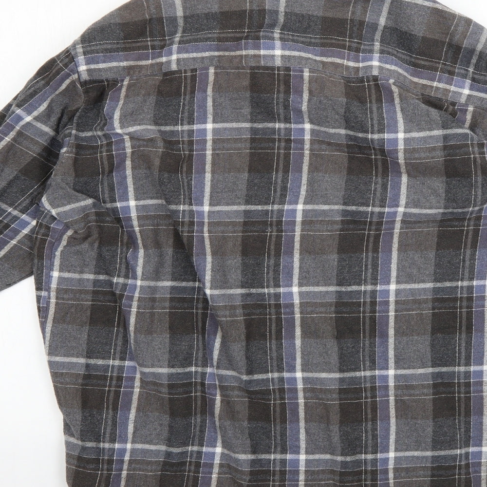 mc panthon Mens Multicoloured Check Button-Up Size M