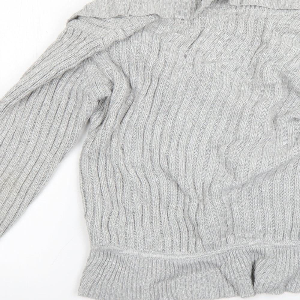 Preworn Womens Grey Cardigan Jumper Size 12