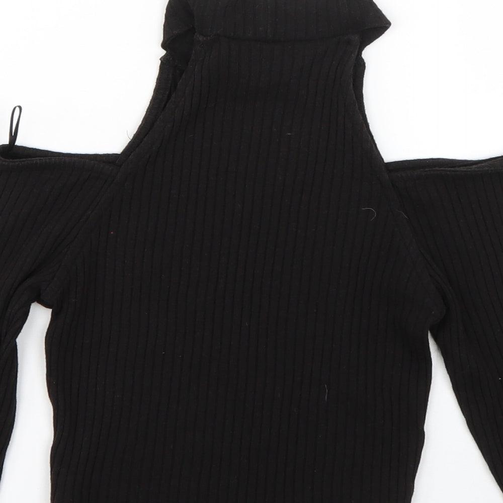 Miss Selfridge Womens Black Pullover Jumper Size 10