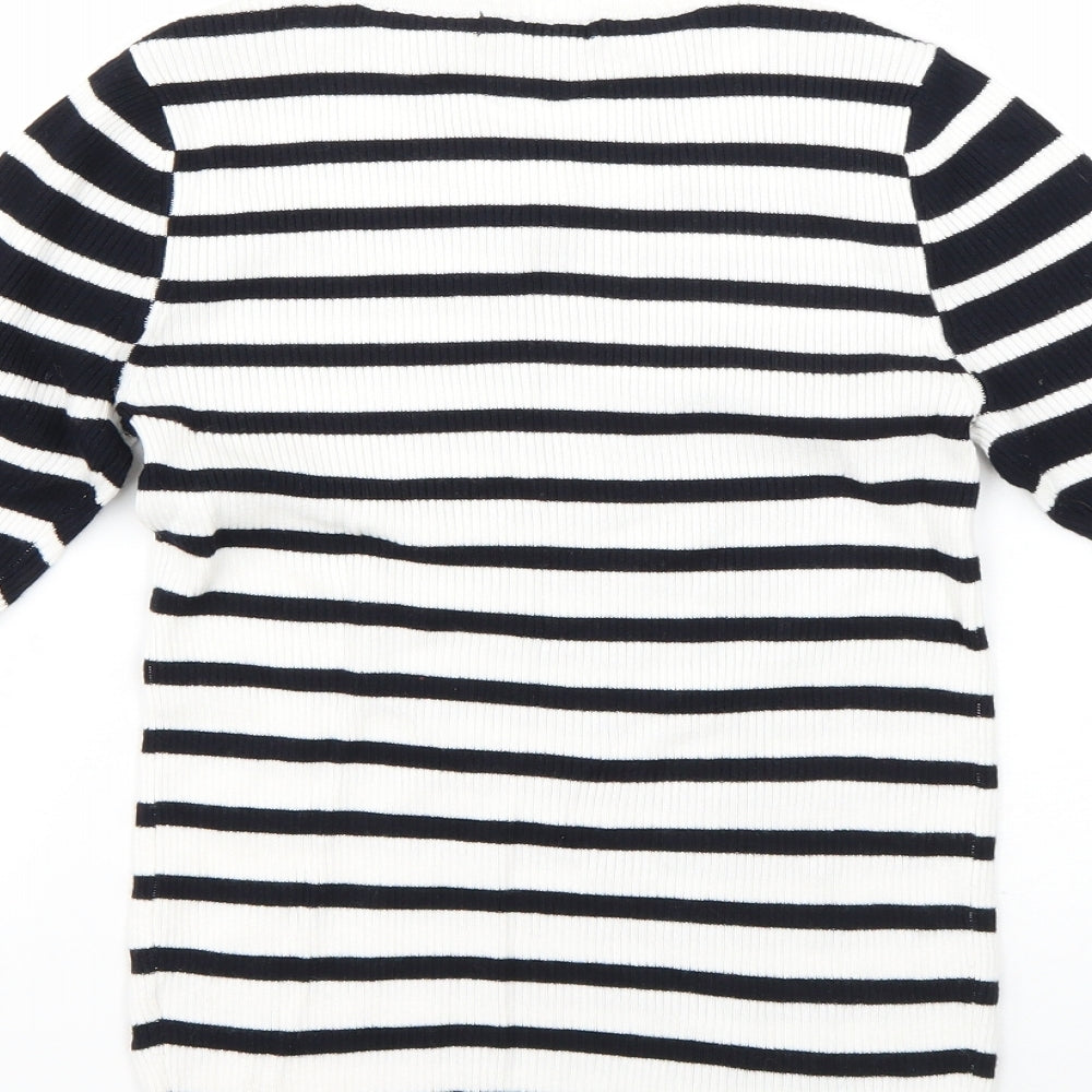 TU Womens Multicoloured Striped Tunic Jumper Size 12