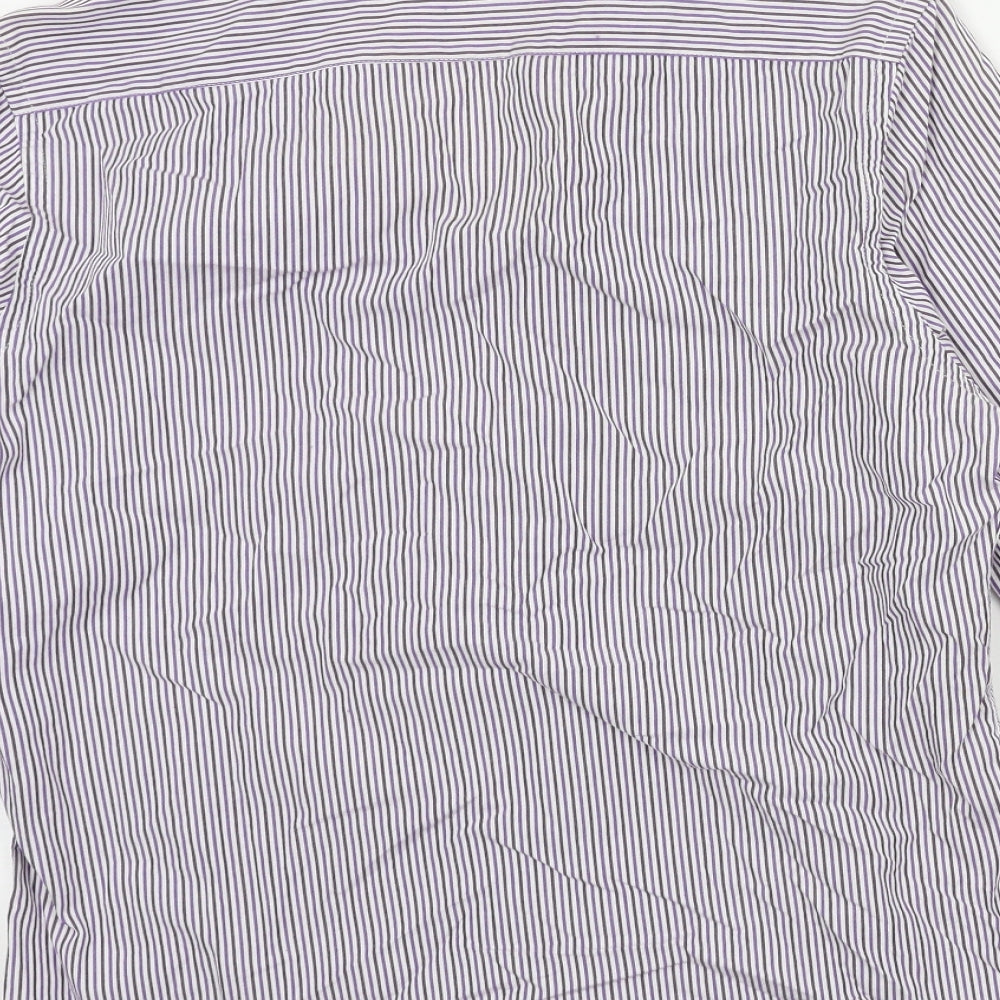 Topman Mens Blue Striped Button-Up Size M