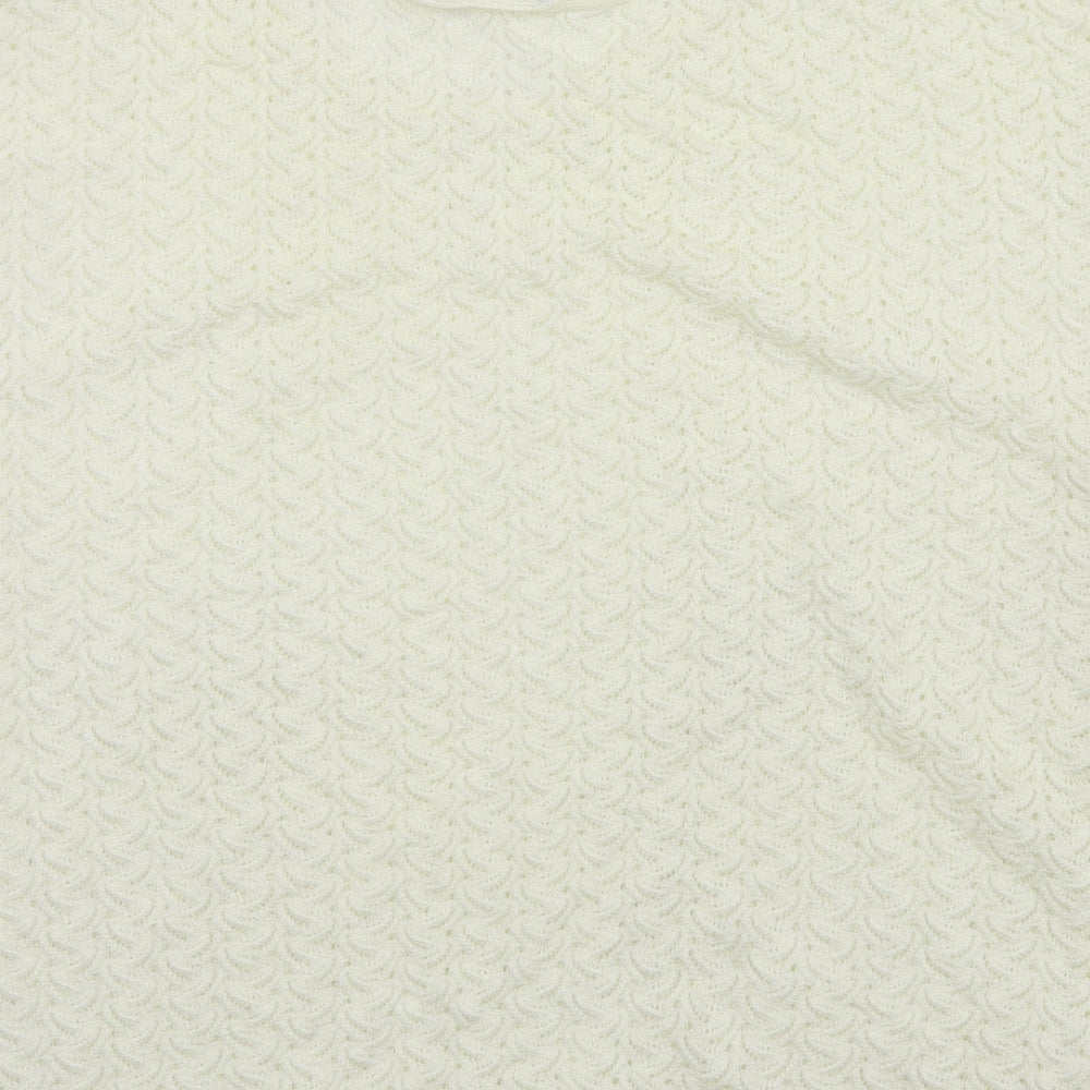 Littlewoods Womens Ivory Knit Basic T-Shirt Size 18